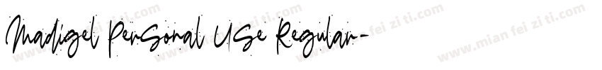 Madigel Personal Use Regular字体转换